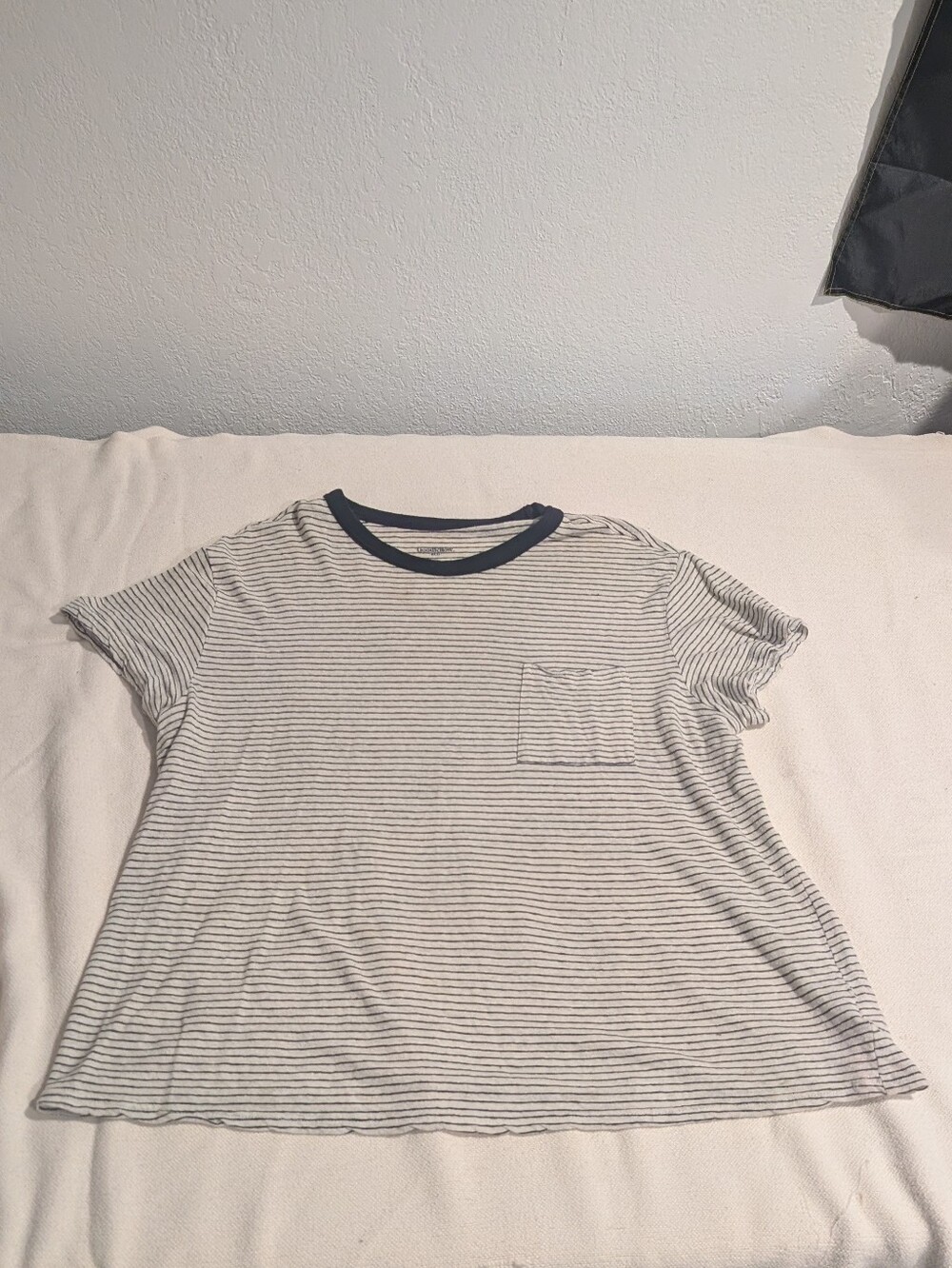 Goodfellow & Co Cream Tee with Black Stripes